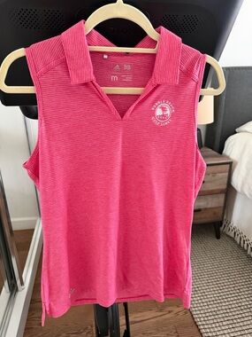Adidas Women's Sleeveless Golf Polo - Pink